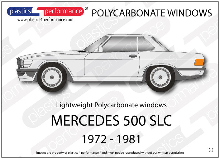Vetri in Policarbonato per Mercedes 500 SLC