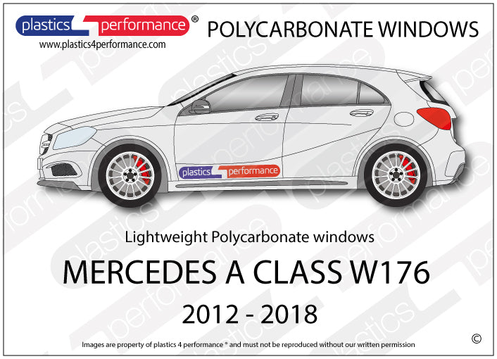 Carica immagine in Galleria Viewer, Vetri in Policarbonato per Mercedes Classe A W176
