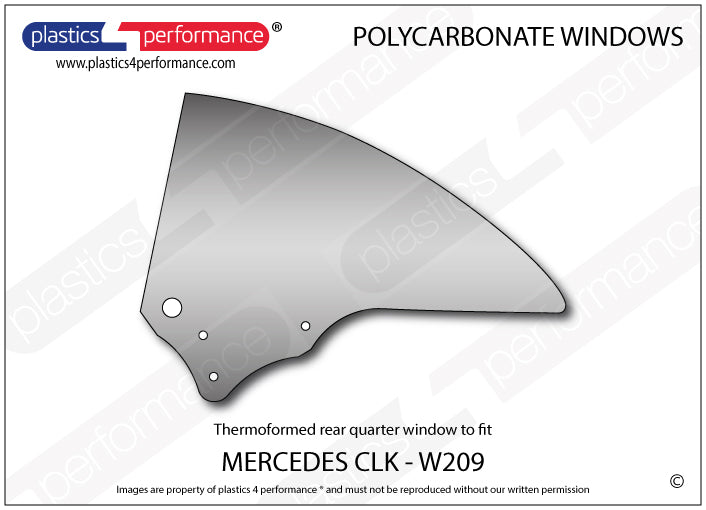 Carica immagine in Galleria Viewer, Vetri in Policarbonato per Mercedes CLK W209

