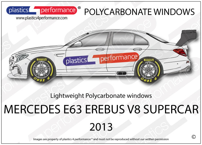 Vetri in Policarbonato per Mercedes E 63 AMG V8 Supercar