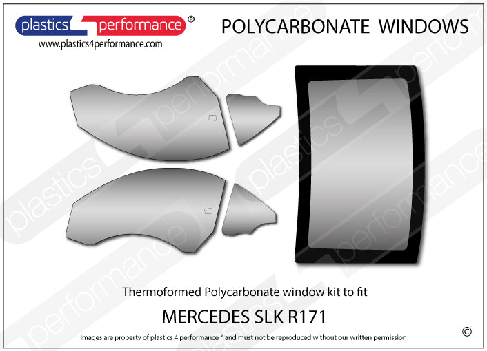 Carica immagine in Galleria Viewer, Vetri in Policarbonato per Mercedes SLK R171
