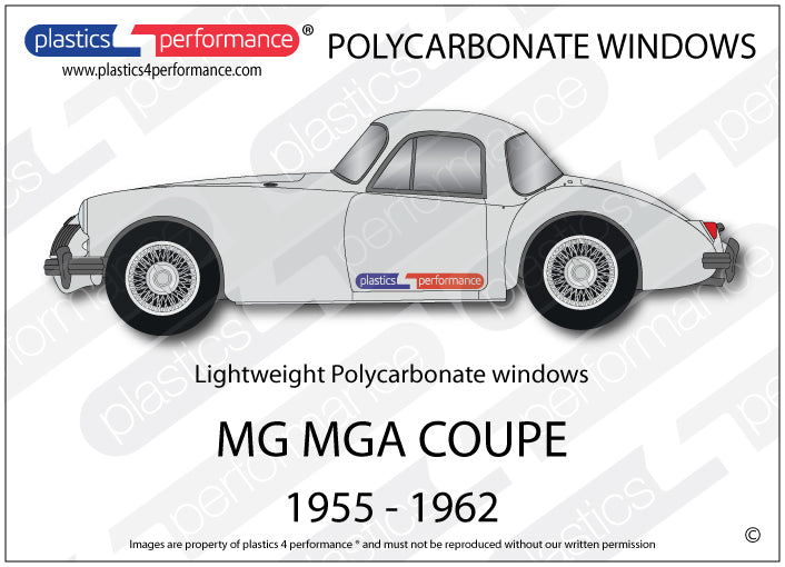 Vetri in Policarbonato per MG MGA Coupé