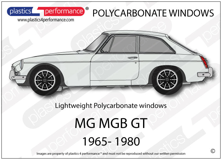 Vetri in Policarbonato per MG MGB GT