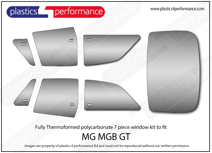Carica immagine in Galleria Viewer, Vetri in Policarbonato per MG MGB GT
