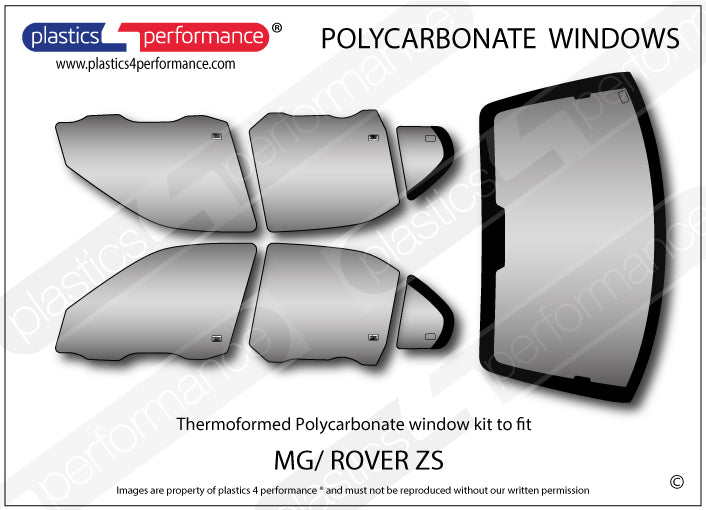 Vetri in Policarbonato per MG Rover ZS