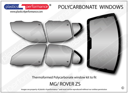 Vetri in Policarbonato per MG Rover ZS