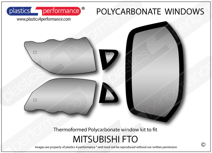 Carica immagine in Galleria Viewer, Vetri in Policarbonato per Mitsubishi FTO
