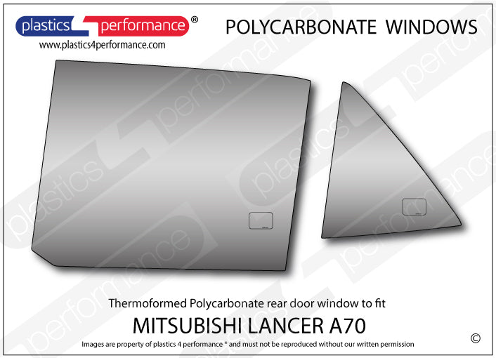 Carica immagine in Galleria Viewer, Vetri in Policarbonato per Mitsubishi Lancer A70
