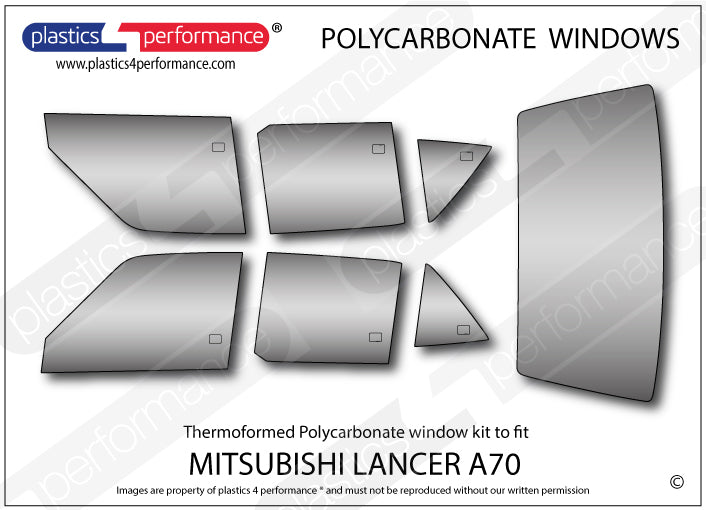 Vetri in Policarbonato per Mitsubishi Lancer A70
