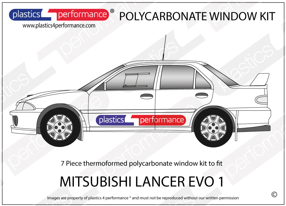 Vetri in Policarbonato per Mitsubishi Lancer Evo 1 (I)