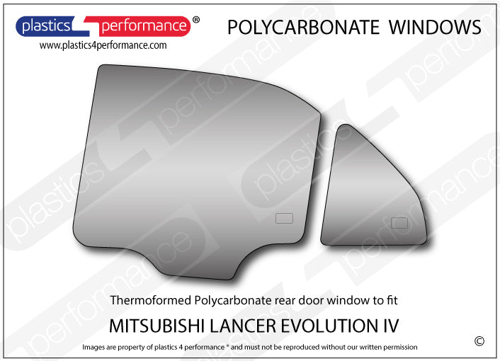 Vetri in Policarbonato per Mitsubishi Lancer Evo 4 (IV)