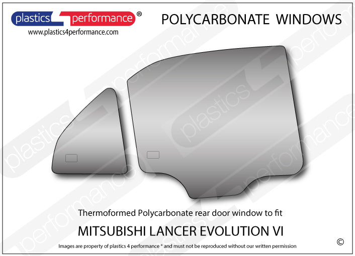 Vetri in Policarbonato per Mitsubishi Lancer Evo 6 (VI)
