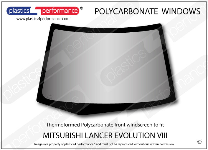 Carica immagine in Galleria Viewer, Vetri in Policarbonato per Mitsubishi Lancer Evo 8 (VIII)
