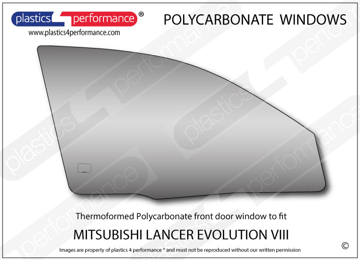 Vetri in Policarbonato per Mitsubishi Lancer Evo 8 (VIII)