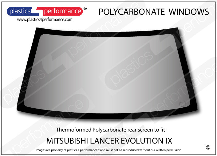 Carica immagine in Galleria Viewer, Vetri in Policarbonato per Mitsubishi Lancer Evo 9 (IX)
