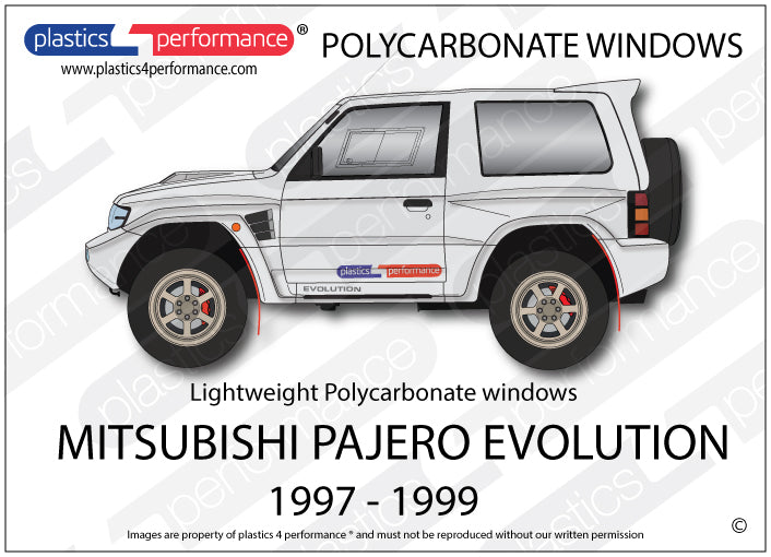 Carica immagine in Galleria Viewer, Vetri in Policarbonato per Mitsubishi Pajero Evolution V55
