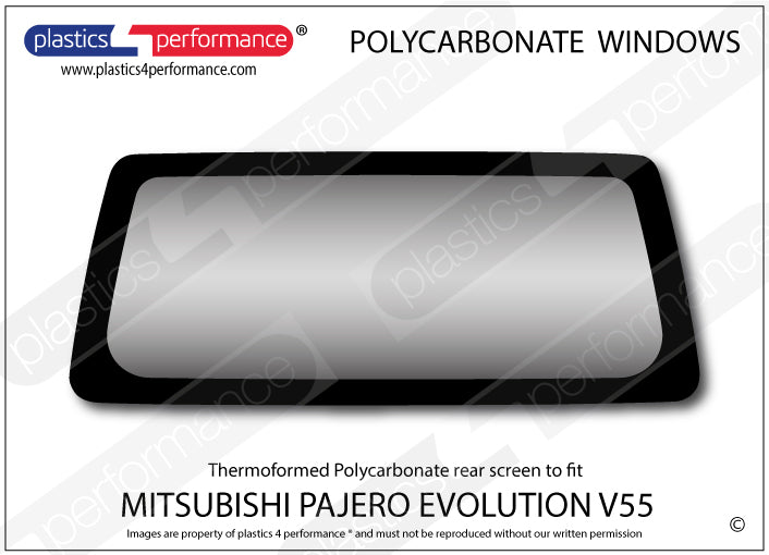 Vetri in Policarbonato per Mitsubishi Pajero Evolution V55