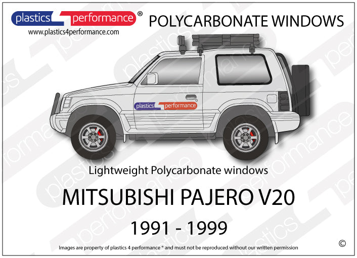 Carica immagine in Galleria Viewer, Vetri in Policarbonato per Mitsubishi Pajero V20
