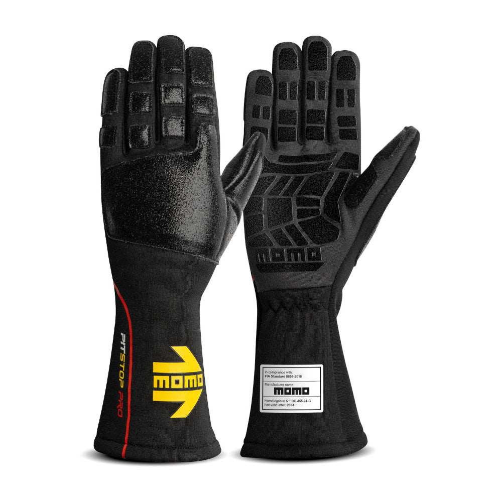 Guanti da Meccanico Momo Pit Stop Pro Nero (FIA)