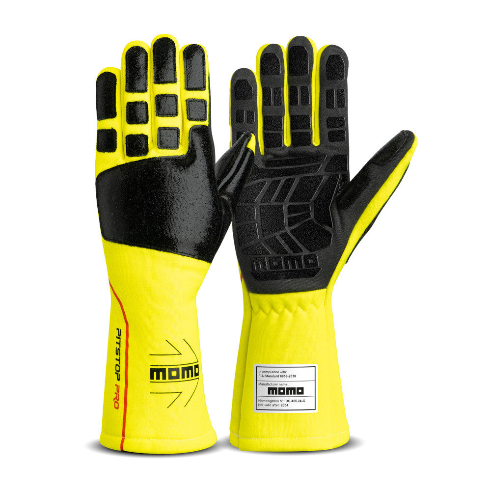 Guanti da Meccanico Momo Pit Stop Pro Giallo (FIA)