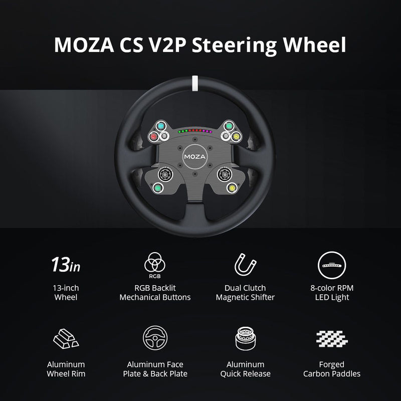 Carica immagine in Galleria Viewer, Volante sim racing Moza CS V2P
