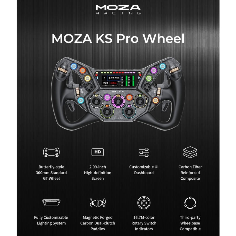 Carica immagine in Galleria Viewer, Volante sim racing Moza KS Pro
