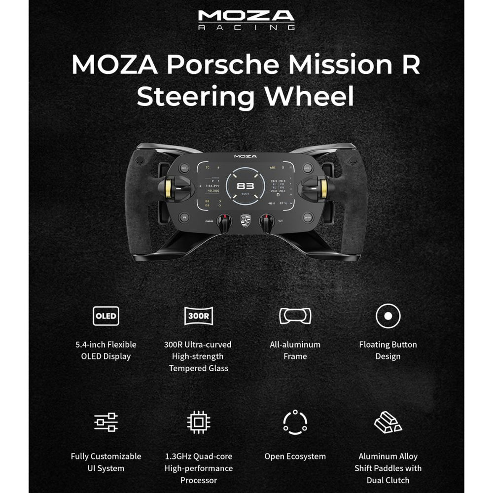 Volante sim racing Moza x Porsche Mission R