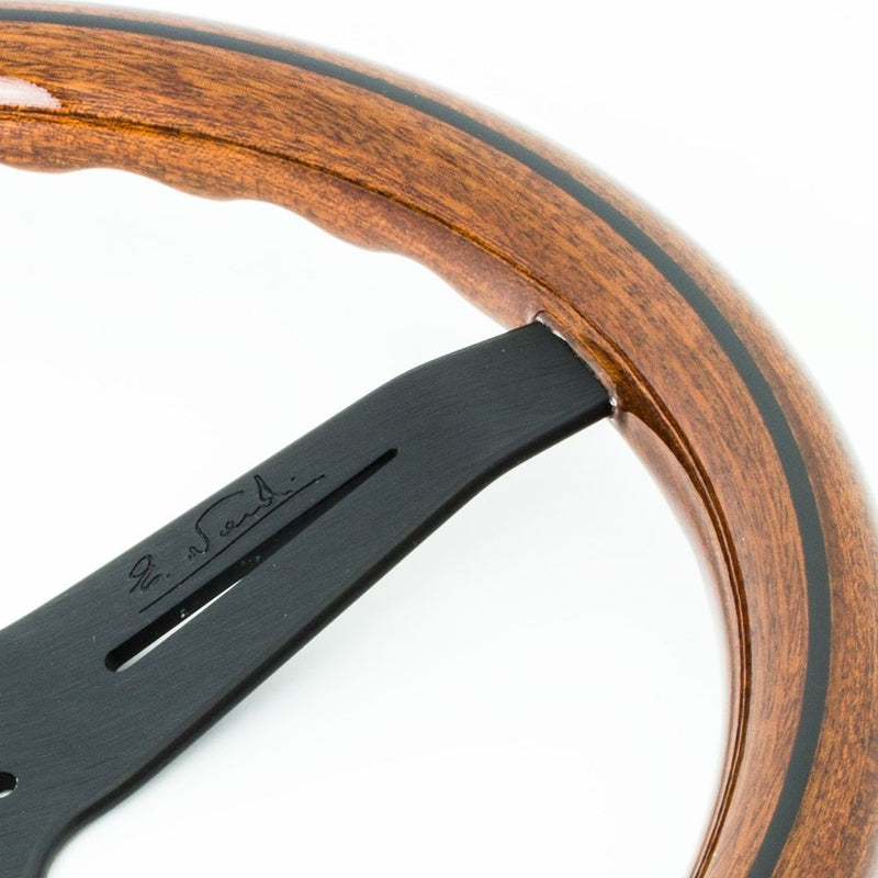 Carica immagine in Galleria Viewer, Volante Nardi Classic ND34 Legno, Razze Nere, a Calice 25 mm
