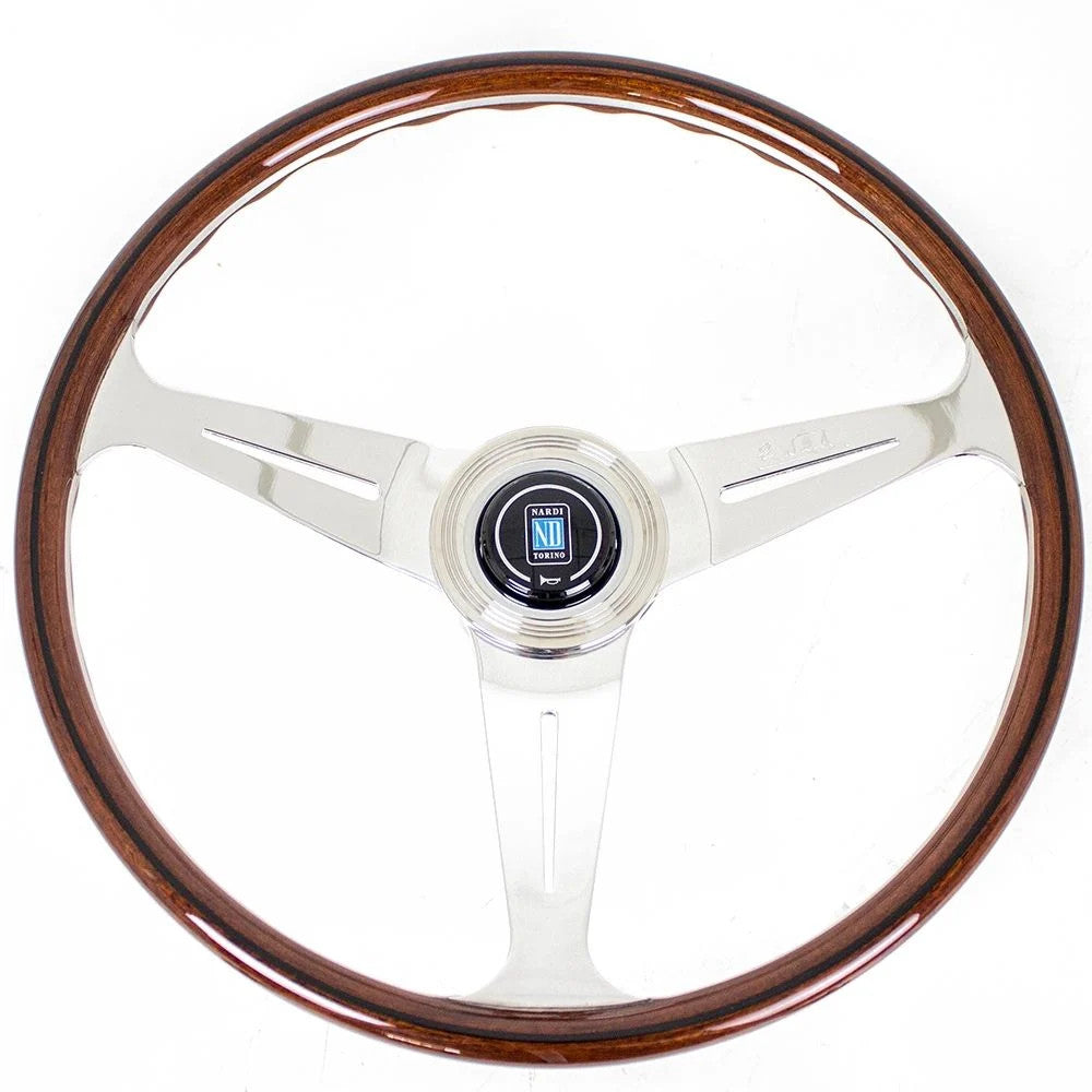 Volante Nardi Classic ND39 Legno, Razze Cromate, a Calice 25 mm
