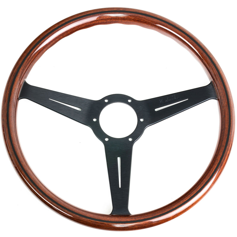 Carica immagine in Galleria Viewer, Volante Nardi Classic ND36 Legno, Razze Nere, a Calice 25 mm
