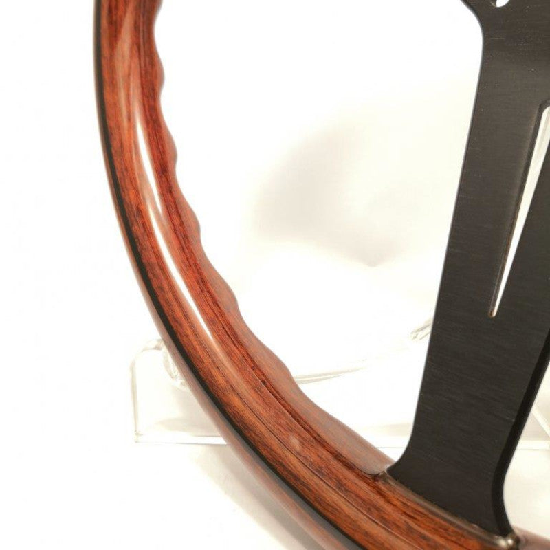 Volante Nardi Classic ND36 Legno, Razze Nere, a Calice 25 mm