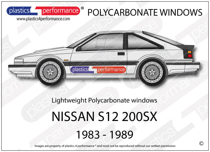 Carica immagine in Galleria Viewer, Vetri in Policarbonato per Nissan Silvia S12 3 Porte
