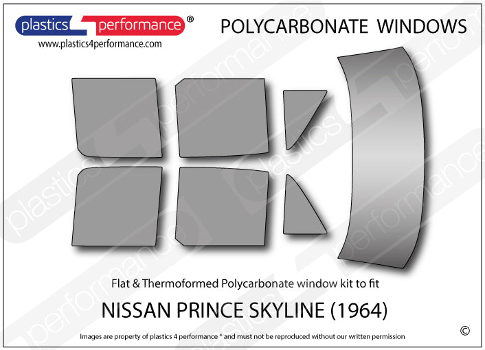 Vetri in Policarbonato per Nissan Prince Skyline GT S54