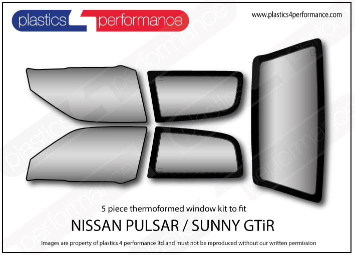 Carica immagine in Galleria Viewer, Vetri in Policarbonato per Nissan Sunny GTI-R
