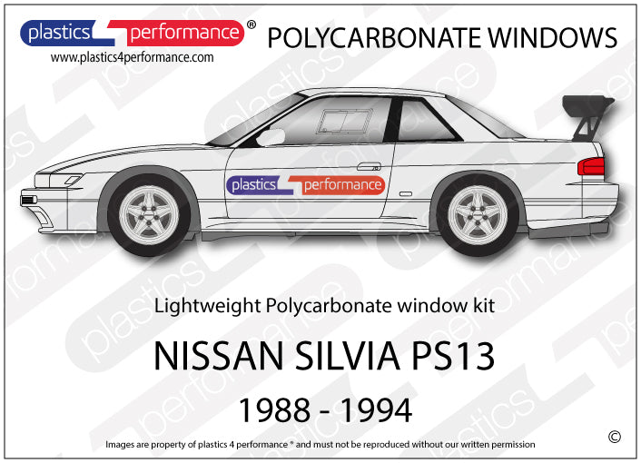 Carica immagine in Galleria Viewer, Vetri in Policarbonato per Nissan Silvia PS13
