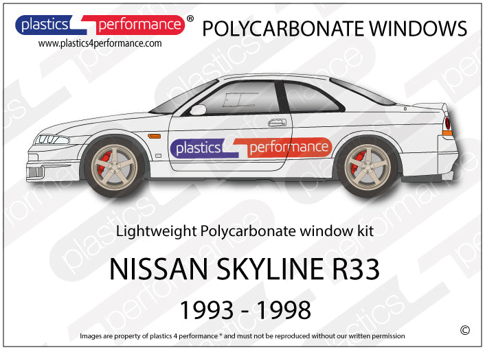 Vetri in Policarbonato per Nissan Skyline R33 Coupé