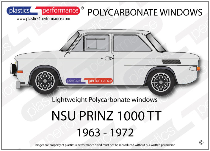 Vetri in Policarbonato per NSU Prinz 1000 TT