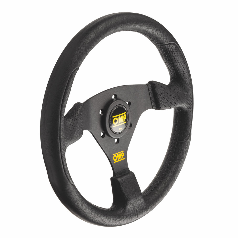 Volante OMP Racing GP Piatto, Poliuretano Nero, Razze Nere