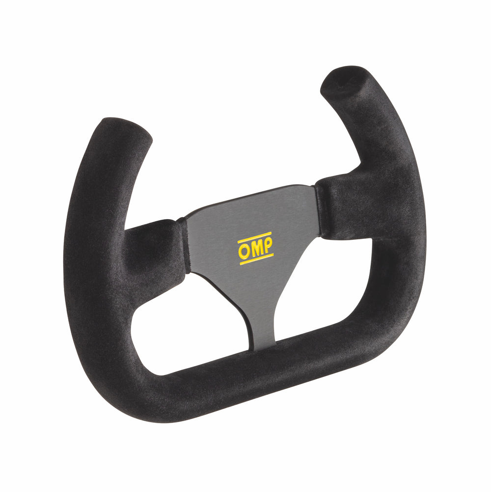 Volante OMP Indy Open Piatto, Scamosciato Nero, Razze Nere