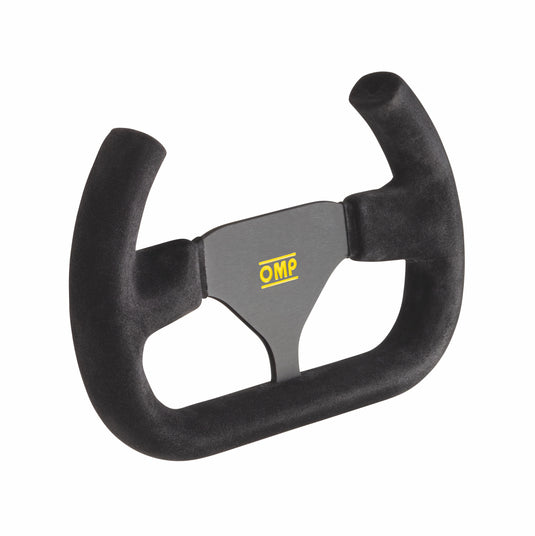 Volante OMP Indy Open Piatto, Scamosciato Nero, Razze Nere