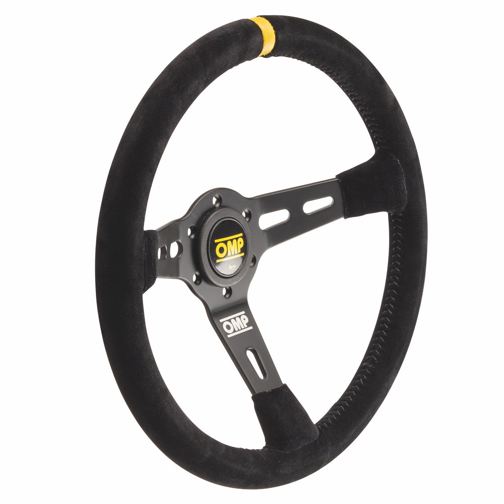 Volante OMP RS a Calice (70 mm), Scamosciato Nero, Razze Nere