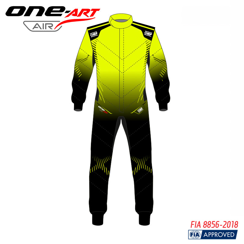 Tuta OMP ONE ART AIR Nero / Giallo Fluo (FIA)