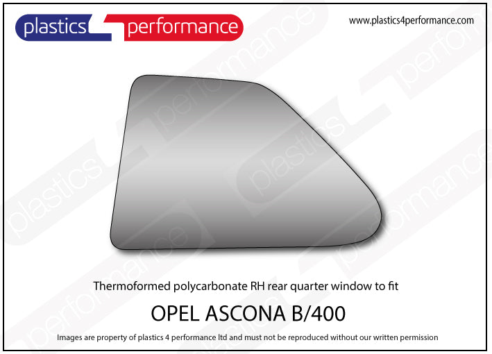Vetri in Policarbonato per Opel Ascona B