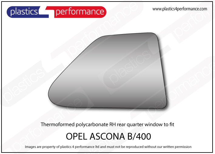 Vetri in Policarbonato per Opel Ascona B