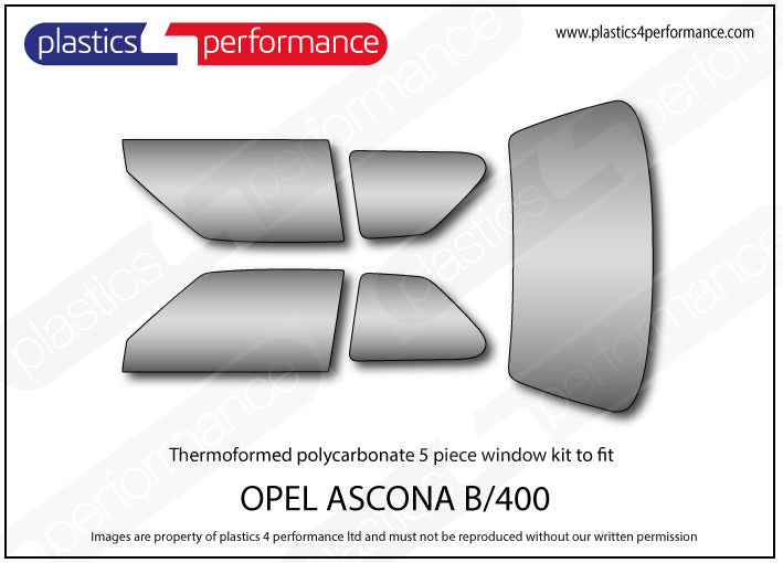 Vetri in Policarbonato per Opel Ascona B