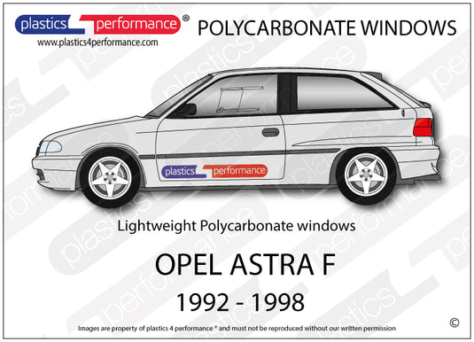 Vetri in Policarbonato per Opel Astra F 3 Porte