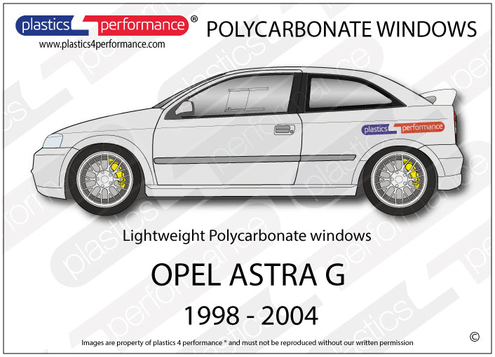 Vetri in Policarbonato per Opel Astra G 3 porte