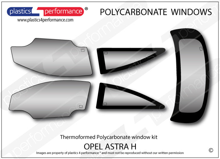 Vetri in Policarbonato per Opel Astra H 3 Porte