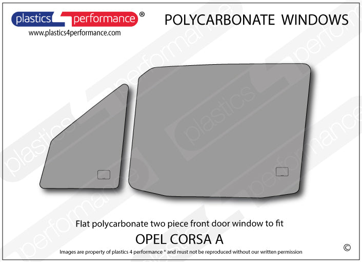 Vetri in Policarbonato per Opel Corsa A 3 Porte