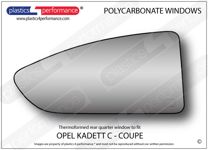Vetri in Policarbonato per Opel Kadett C Coupé